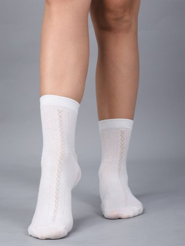 Women Pack Of 3 Patterned Cotton Calf-Length Socks - Image 3