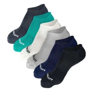 Men Pack of 6 Odour-Free Breathable Anti-Bacterial Bamboo Ankle Length Socks