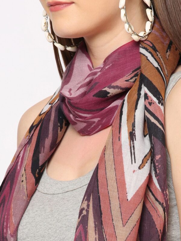 Women Multicoloured Printed Scarf - Image 2