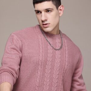 Men Cable Knit Pullover