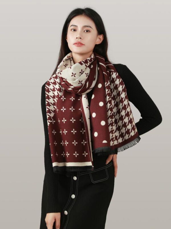 Women Red & Cream-Coloured Printed Scarf