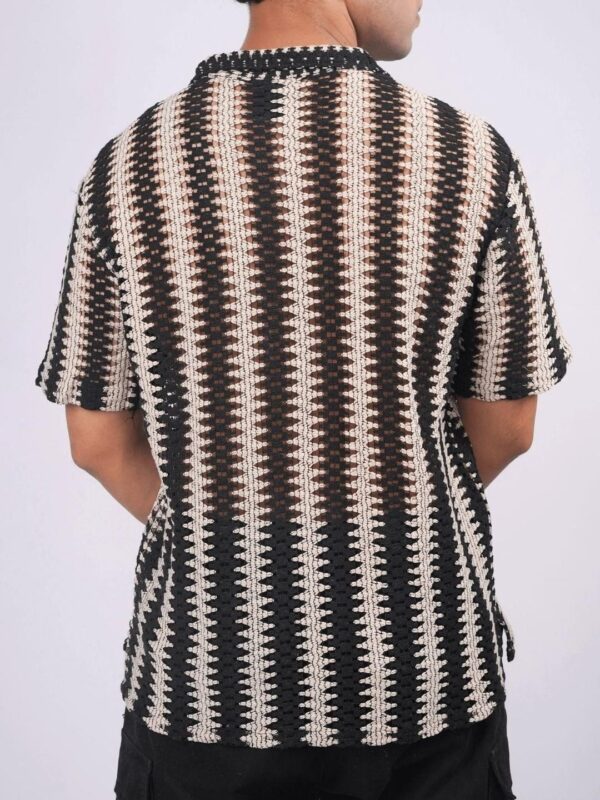 Striped Modern Fit Cutaway Collar Short Regular Fit Shirt - Image 2