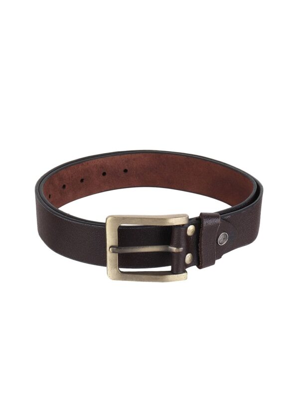 ALFAMI Men Brown Leather Belt - Image 3
