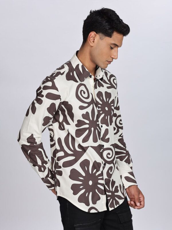 Floral Printed Long Sleeves Casual Shirt - Image 3