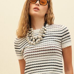 Crochet Stripes Top