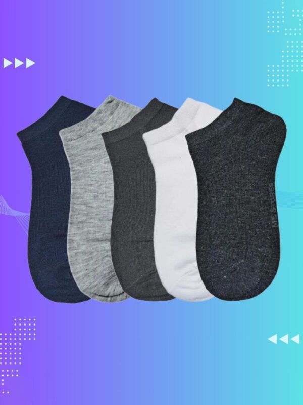 Men Pack Of 5 Anti-Odour Ankle Length Socks