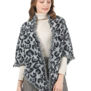 Women Grey & Black Printed Scarf