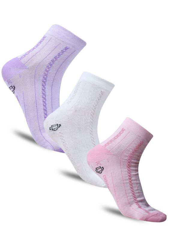 Women Pack Of 3 Patterned Cotton Calf-Length Socks