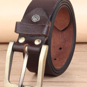 ALFAMI Men Brown Leather Belt