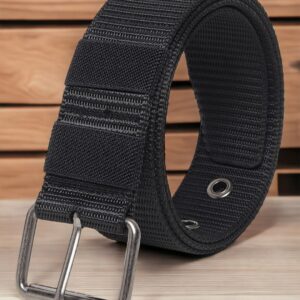 Men Textured Canvas Belt