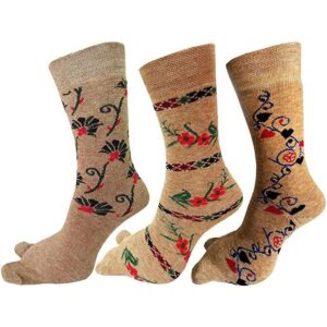 Women Pack Of 3 Patterned Thick Thumb Socks